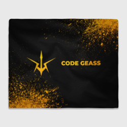 Плед 3D Code Geass - gold gradient: надпись и символ