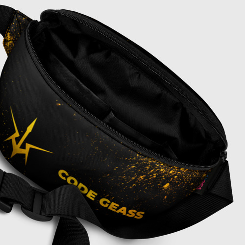 Поясная сумка 3D Code Geass - gold gradient: надпись и символ - фото 7