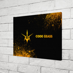 Холст прямоугольный Code Geass - gold gradient: надпись и символ - фото 2