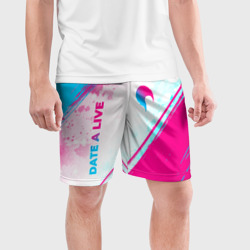 Мужские шорты спортивные Date A Live neon gradient style: надпись, символ - фото 2