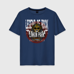 Женская футболка хлопок Oversize Linkin Park рок легенда