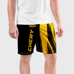 Мужские шорты спортивные Chery - gold gradient: по-вертикали - фото 2