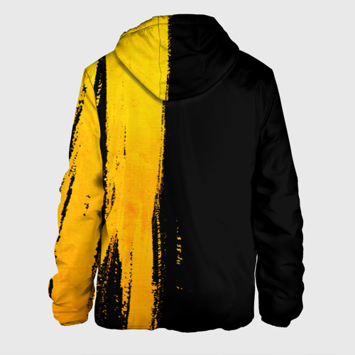 Мужская куртка 3D с принтом Chery - gold gradient: по-вертикали, вид сзади #1