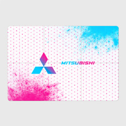 Магнитный плакат 3Х2 Mitsubishi neon gradient style: надпись и символ