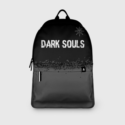 Рюкзак 3D с принтом Dark Souls glitch на темном фоне: символ сверху, вид сбоку #3
