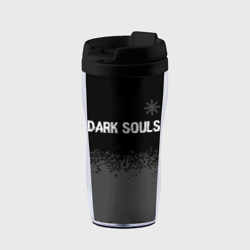 Термокружка-непроливайка Dark Souls glitch на темном фоне: символ сверху