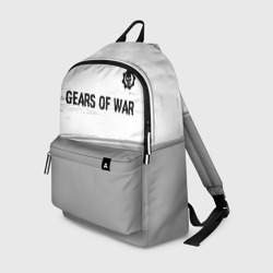 Рюкзак 3D Gears of War glitch на светлом фоне: символ сверху