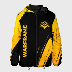 Мужская куртка 3D Warframe - gold gradient: надпись, символ