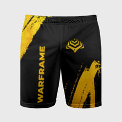 Мужские шорты спортивные Warframe - gold gradient: надпись, символ