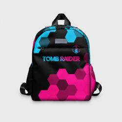 Детский рюкзак 3D Tomb Raider - neon gradient: символ сверху
