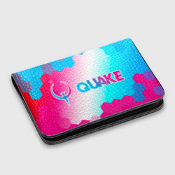 Картхолдер с принтом Quake neon gradient style: надпись и символ