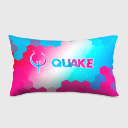 Подушка 3D антистресс Quake neon gradient style: надпись и символ