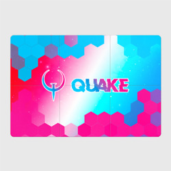 Магнитный плакат 3Х2 Quake neon gradient style: надпись и символ