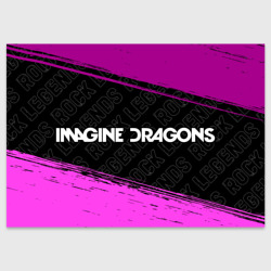 Поздравительная открытка Imagine Dragons rock Legends: надпись и символ