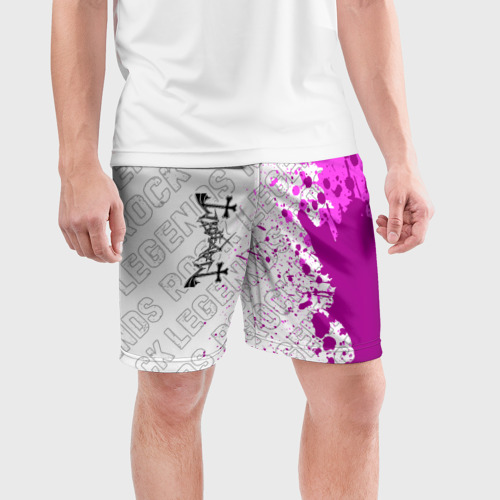 Мужские шорты спортивные Mayhem rock Legends: по-вертикали, цвет 3D печать - фото 3