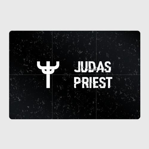 Магнитный плакат 3Х2 Judas Priest glitch на темном фоне: надпись и символ
