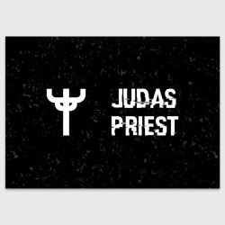 Поздравительная открытка Judas Priest glitch на темном фоне: надпись и символ