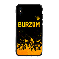 Чехол для iPhone XS Max матовый Burzum - gold gradient: символ сверху