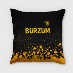 Подушка 3D Burzum - gold gradient: символ сверху