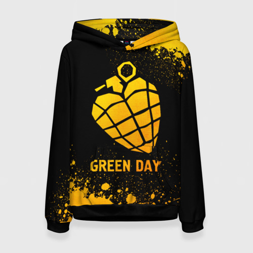 Женская толстовка 3D Green Day - gold gradient, цвет 3D печать