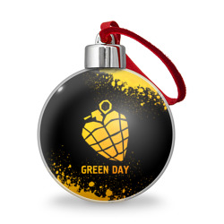 Ёлочный шар Green Day - gold gradient