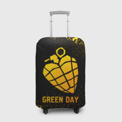 Чехол для чемодана 3D Green Day - gold gradient