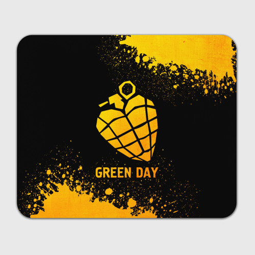 Прямоугольный коврик для мышки Green Day - gold gradient