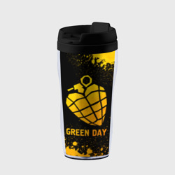 Термокружка-непроливайка Green Day - gold gradient