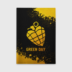Обложка для автодокументов Green Day - gold gradient