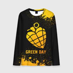 Мужской лонгслив 3D Green Day - gold gradient