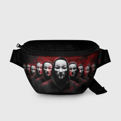 Поясная сумка 3D Компания анонимусов