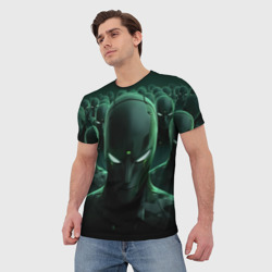 Мужская футболка 3D Анонимусы андроиды - фото 2
