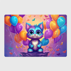 Магнитный плакат 3Х2 Котик с воздушными шариками