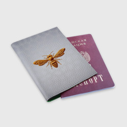Обложка для паспорта матовая кожа Пластиковая пчела - фото 2
