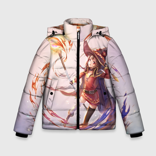 Зимняя куртка для мальчиков 3D Коносуба Мэгумин, цвет красный