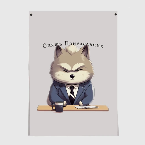 Постер Волк на работе