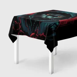 Скатерть 3D Кот в капюшоне хакер