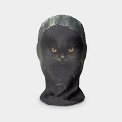 Маска карнавальная 3D Кот хакер в капюшоне