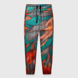Мужские брюки 3D Цветные яркие перья