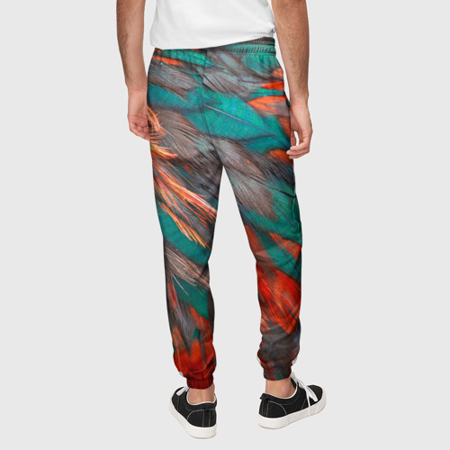 Мужские брюки 3D Цветные яркие перья, цвет 3D печать - фото 5