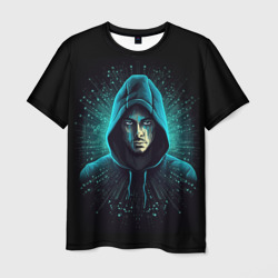Мужская футболка 3D Хакер  в капюшоне 