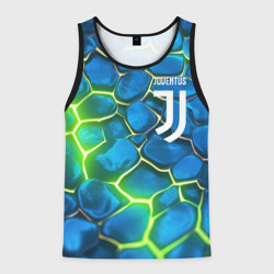 Мужская майка 3D Juventus blue green neon