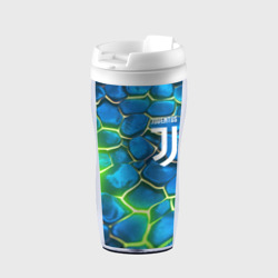 Термокружка-непроливайка Juventus blue green neon