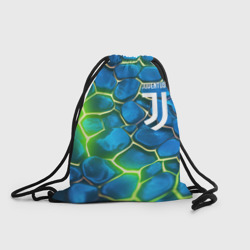 Рюкзак-мешок 3D Juventus blue green neon