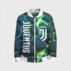 Детский бомбер 3D Juventus green  neon