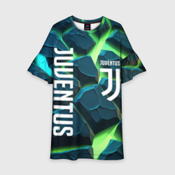 Детское платье 3D Juventus green  neon