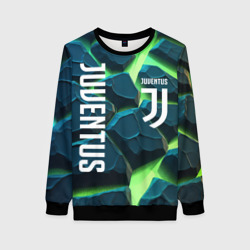 Женский свитшот 3D Juventus green  neon