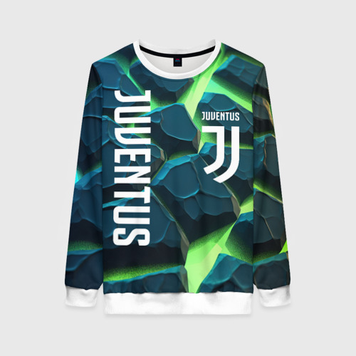 Женский свитшот 3D Juventus green  neon, цвет 3D печать