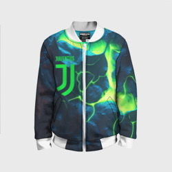 Детский бомбер 3D Juventus  green  neon