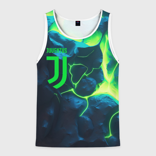 Мужская майка 3D Juventus  green  neon, цвет 3D печать